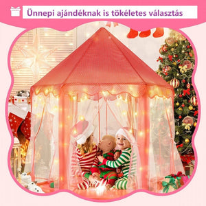 Namiot dla dzieci BDream, namiot do zabawy do domu i na zewnątrz, różowy namiot księżniczki 140 x 135 cm - BShopy