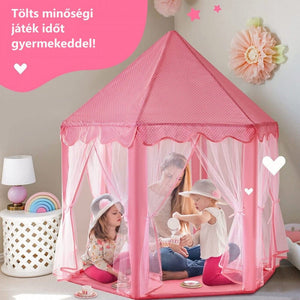 Namiot dla dzieci BDream, namiot do zabawy do domu i na zewnątrz, różowy namiot księżniczki 140 x 135 cm - BShopy