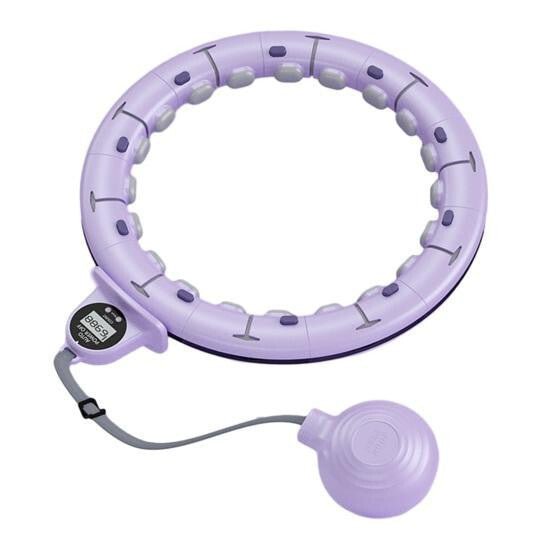 Blux Okos Hulahopp Karika Súllyal – Állítható Méretű max. 110 cm, Lila, Alakformáló Fitness Karika - BShopy