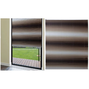 BOOM Plisse Harmonika Roló Ablakra és Ajtóra – Fehér - Barna Árnyalat, 120x130 cm - BShopy