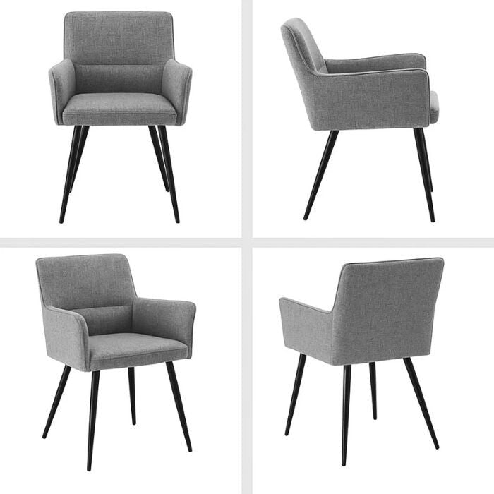 CLIPOP Étkezőszék 2db - Szürke Poliészter - BShopyC - U - DC - G0432DGY_3