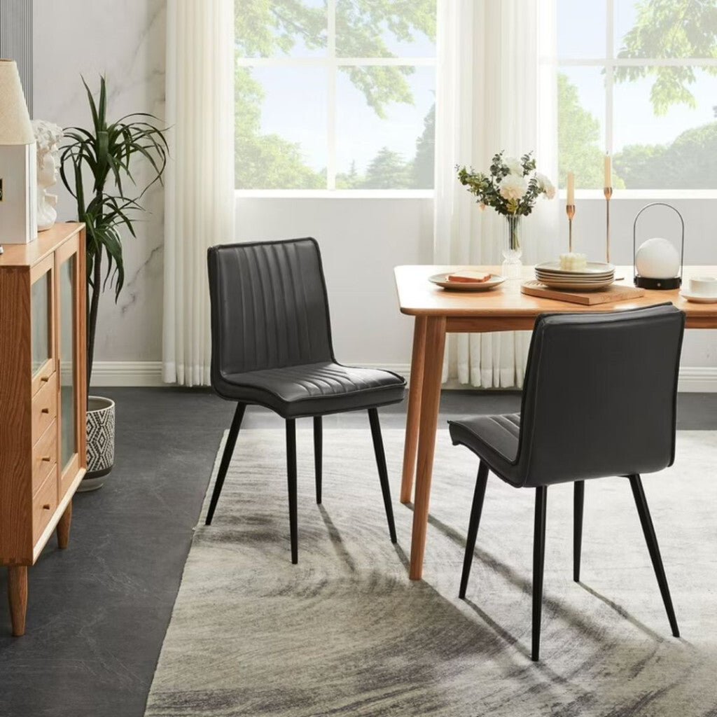 Clipop Étkezőszék Szett 2 db – Szürke Műbőr - BShopyC - U - DC - H0340GY_0