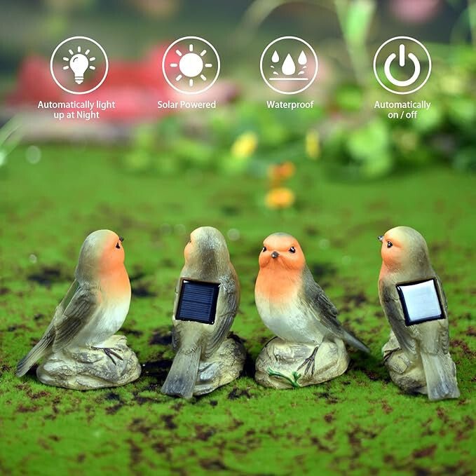 JeeYee 2 db - os Kültéri Madaras Napelemes Díszlámpa - Energiahatékony Kerti Világítás - BShopyX001GIXCCL_4