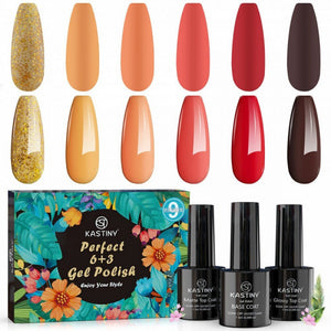 KASTINY 6+3 db - os Gél - lakk Készlet - Teljes Manikűr Szett Otthoni Használatra - BShopy