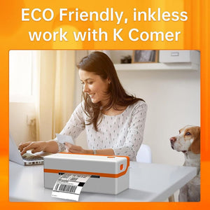 K‑COMER RX106F Hőnyomtatós Címkenyomtató USB – 10×15 cm Címkékhez, 150 mm/s, 203 Dpi - BShopy