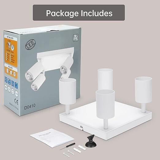 Ketom Forgatható, Állítható 4 Irányú LED Mennyezeti Sportlámpa (Fehér) - BShopy744591315944_5