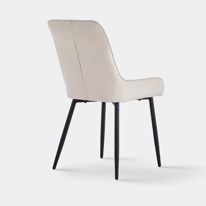 Mccaslin Étkezőszék Szett 2 db – Krém Színű Bársony, Fém Lábakkal - BShopyC - U - DC - B0191CR_4