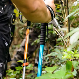 Aluminiowy kij trekkingowy Naturehike – 3-częściowy, 61–135 cm, z rękojeścią EVA, niebieski – BShopy