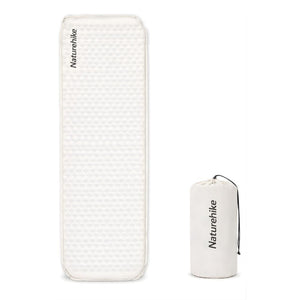 Naturehike łatwy do napompowania materac turystyczny – grubość 3,5 cm, ultralekki (490 g), prostokątny, jasnoszary - BShopy