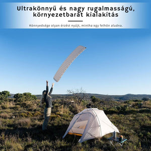 Naturehike łatwy do napompowania materac turystyczny – grubość 3,5 cm, ultralekki (490 g), prostokątny, jasnoszary - BShopy