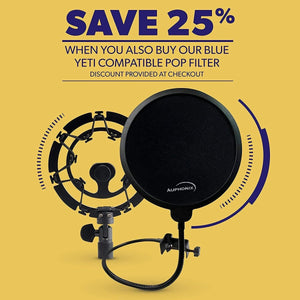 Shock Mount Mikrofon Rezgéscsillapító Tartó – Univerzális Mikrofon Kengyel Blue Yeti és Snowball Mikrofonhoz - BShopy