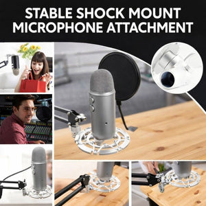 Shock Mount Mikrofon Rezgéscsillapító Tartó – Univerzális Mikrofon Kengyel Blue Yeti és Snowball Mikrofonhoz - BShopy