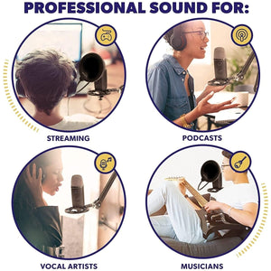 Shock Mount Mikrofon Rezgéscsillapító Tartó – Univerzális Mikrofon Kengyel Blue Yeti és Snowball Mikrofonhoz - BShopy