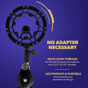 Shock Mount Mikrofon Rezgéscsillapító Tartó – Univerzális Mikrofon Kengyel Blue Yeti és Snowball Mikrofonhoz - BShopy