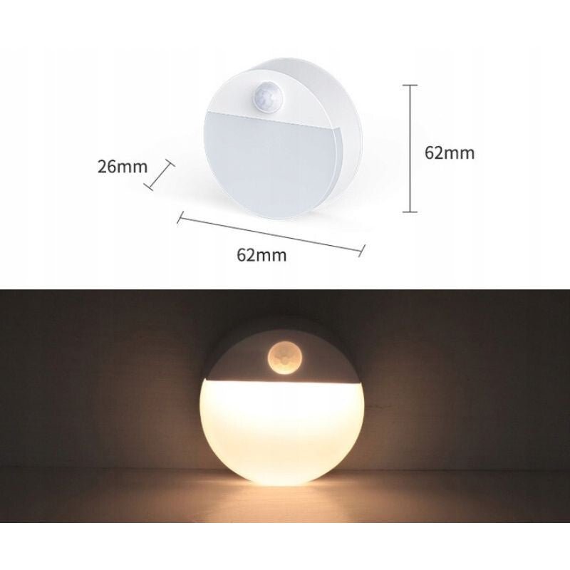 1 db Vezeték Nélküli LED Éjszakai Lámpa – Elemes, PIR Mozgásérzékelővel, Kompakt Világítás - BShopyelemes LED lámpafolyosó éjszakai lámpaLED éjszakai lámpa06977547960484_5