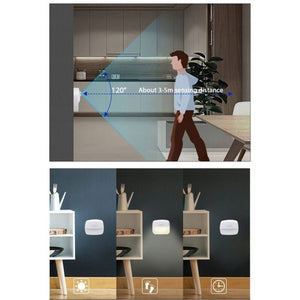 2 db Elemes LED Fali Lámpa – Mozgásérzékelős, Vezeték Nélküli - BShopy