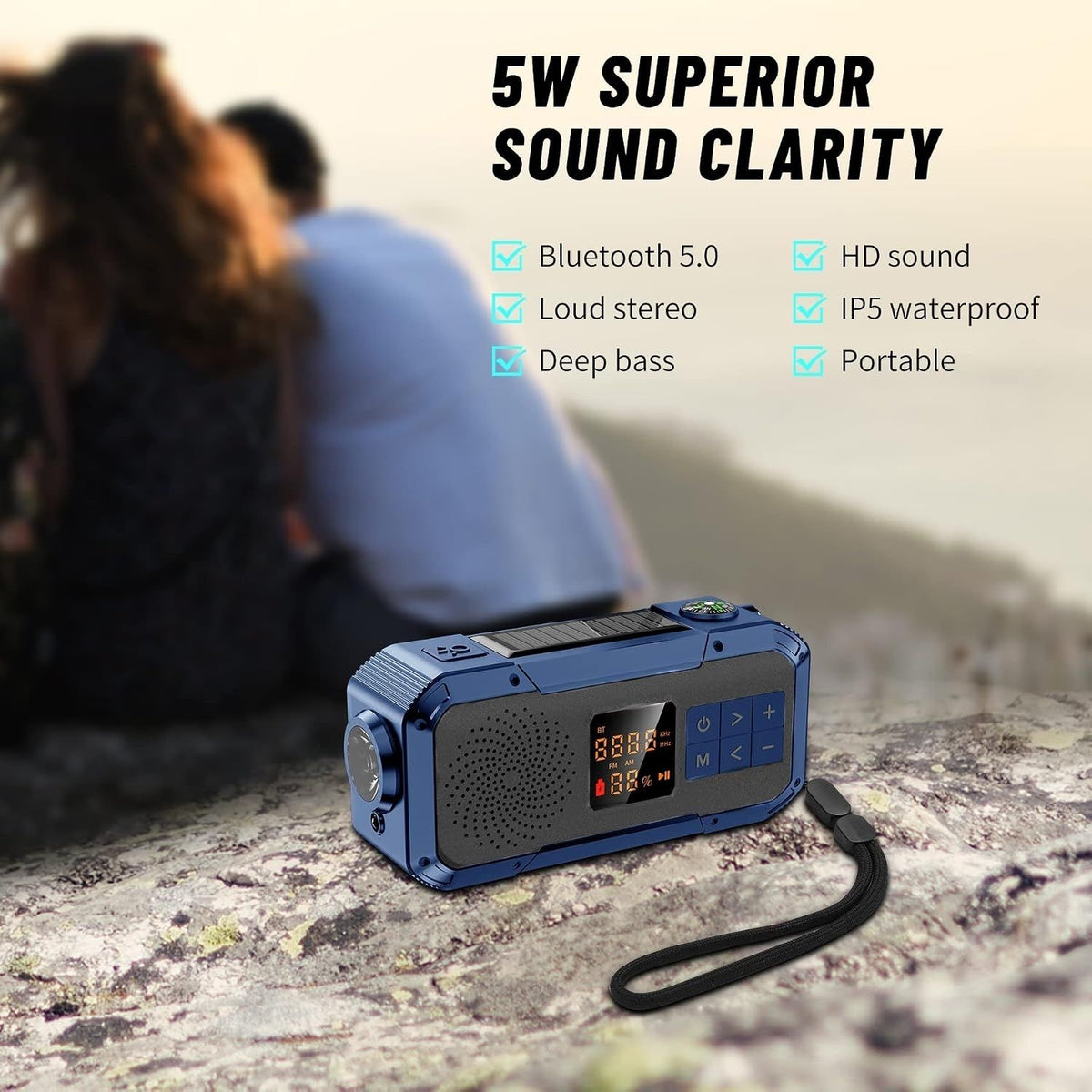 Radio Wielofunkcyjne - Bluetooth, Powerbank i Latarka Awaryjna