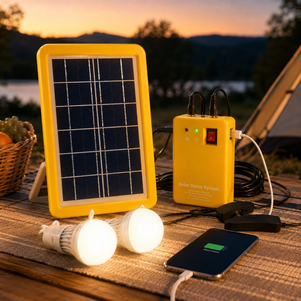 Ładowarka słoneczna 7V 3W z kablem sterującym – przenośny mini panel solarny