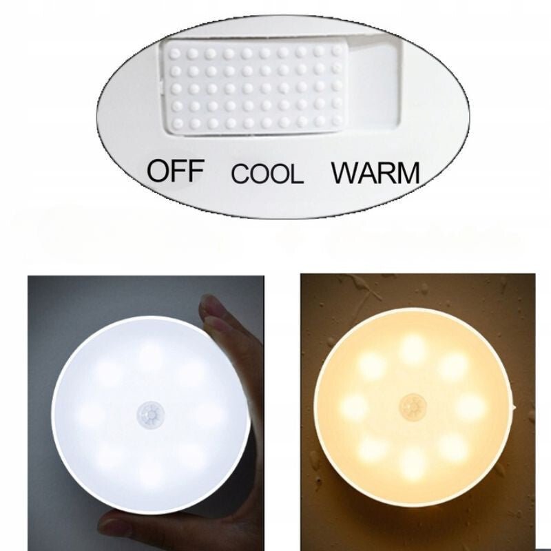 Ansal Mozgásérzékelős LED Éjszakai Lámpa – USB - s, Meleg/Hideg Fény - BShopy