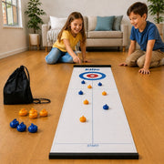 Gra Stołowa Curling i Shuffleboard – Przenośna Rodzinna Gra Towarzyska dla Dzieci i Dorosłych