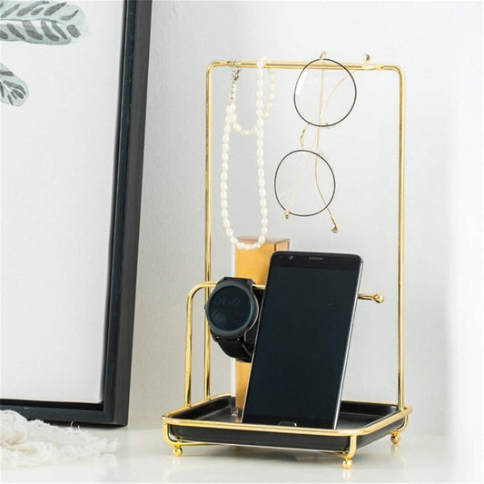 Asztali Ékszertartó Állvány 16,5x28cm 2db (Arany - Fehér) - BShopyEM0972_0