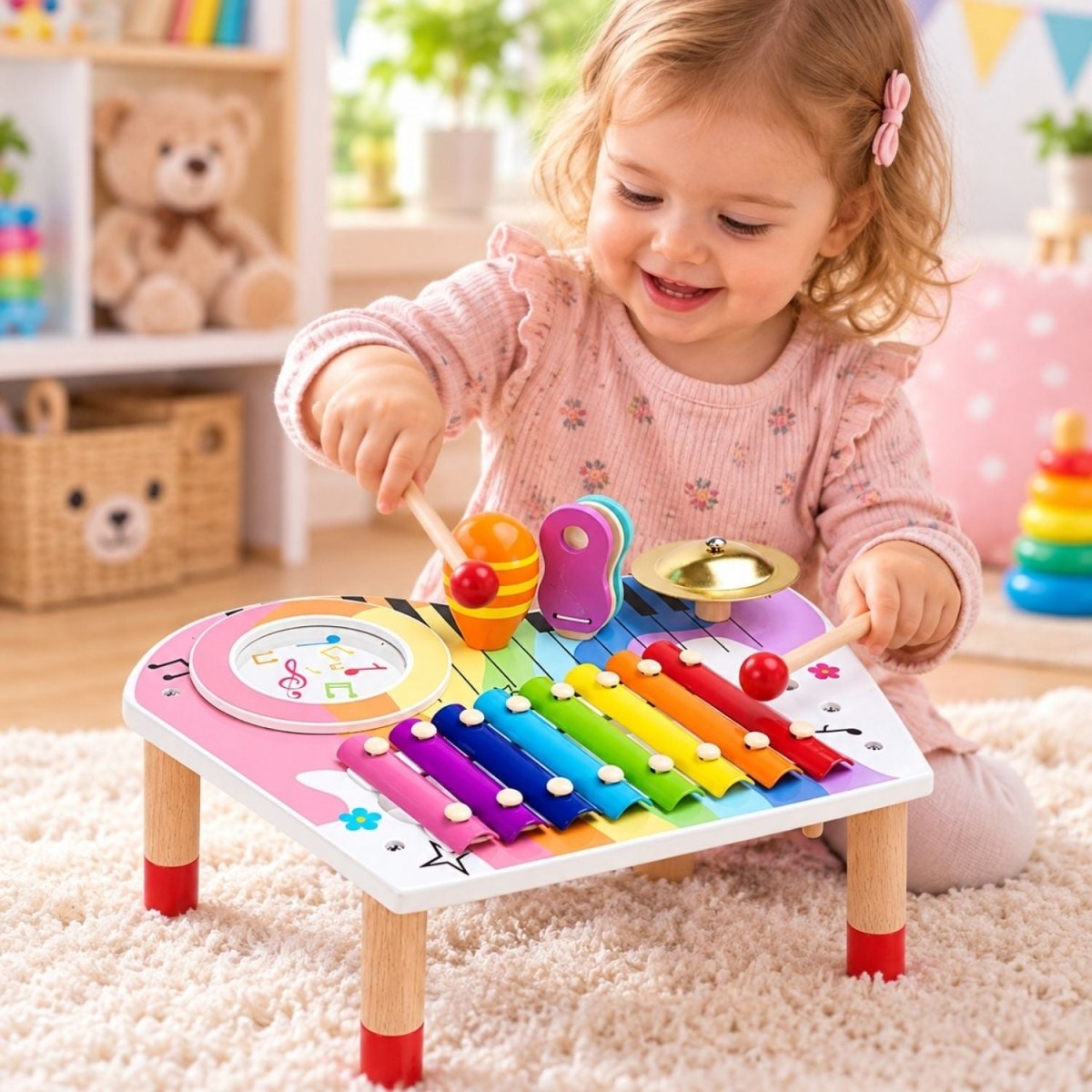 BeebeeRun zestaw instrumentów dla dzieci – 8-elementowa zabawka muzyczna - BShopy
