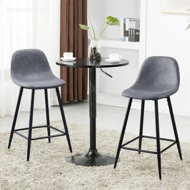 Blux Bárszékek Műbőr Kárpitozással - Szürke - BShopyC - U - BS - 0057GY_6