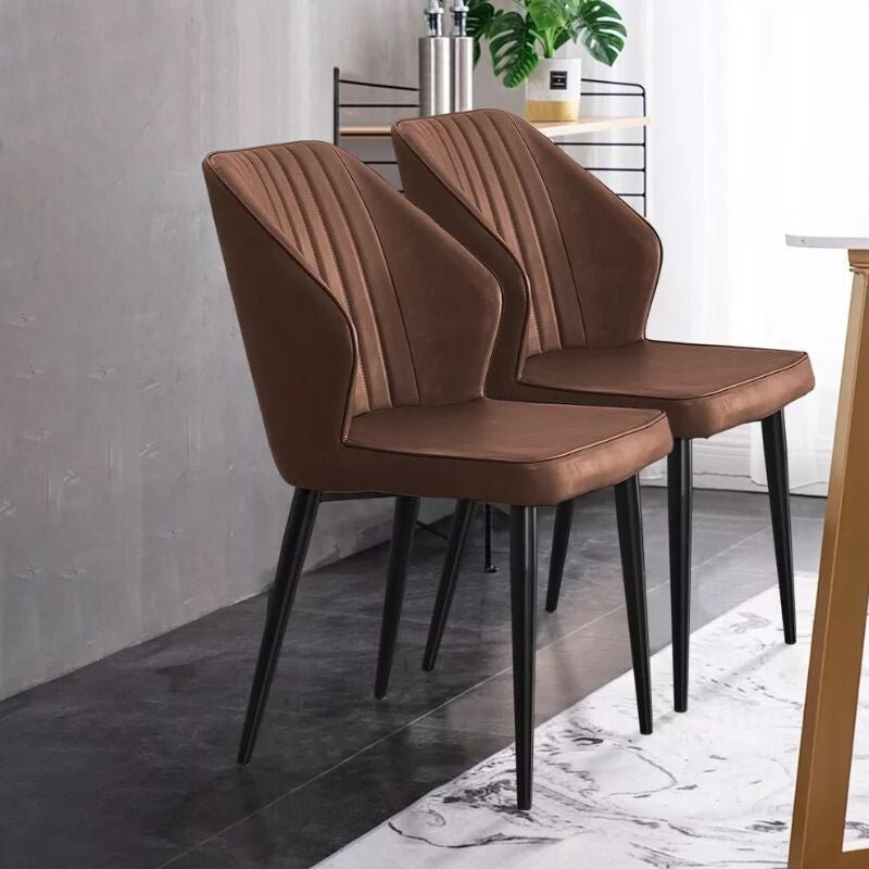 Blux Étkezőszék Szett 2db – Barna Műbőr, Fém Lábakkal, Konyhába vagy Étkezőbe - BShopyC - UDC057BR_6
