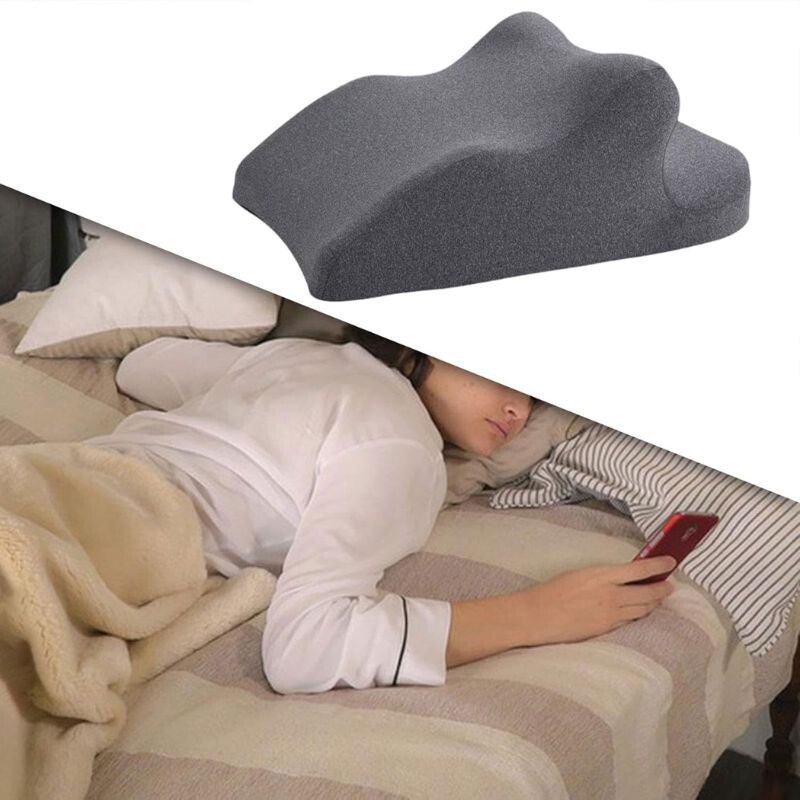 Blux – wielofunkcyjna poduszka z pianki memory – podparcie pleców, do relaksu i leżenia na brzuchu (65×46×26 cm, ciemnoszara) - BShopy