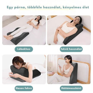 Blux – wielofunkcyjna poduszka z pianki memory – podparcie pleców, do relaksu i leżenia na brzuchu (65×46×26 cm, ciemnoszara) - BShopy