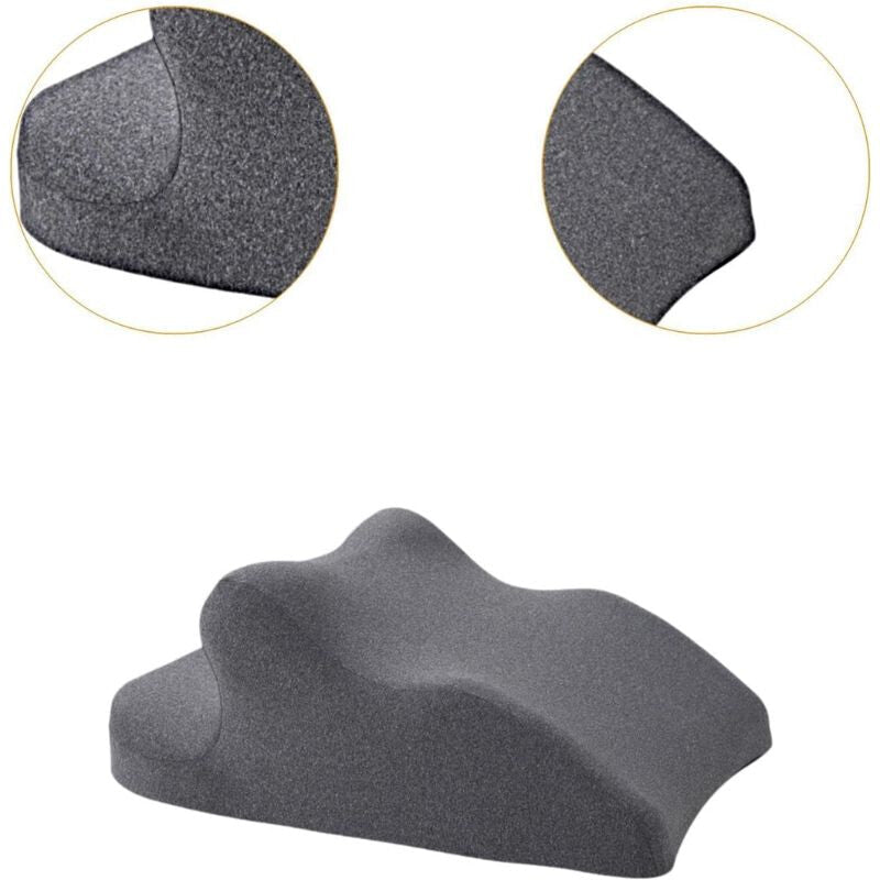 Blux – wielofunkcyjna poduszka z pianki memory – podparcie pleców, do relaksu i leżenia na brzuchu (65×46×26 cm, ciemnoszara) - BShopy