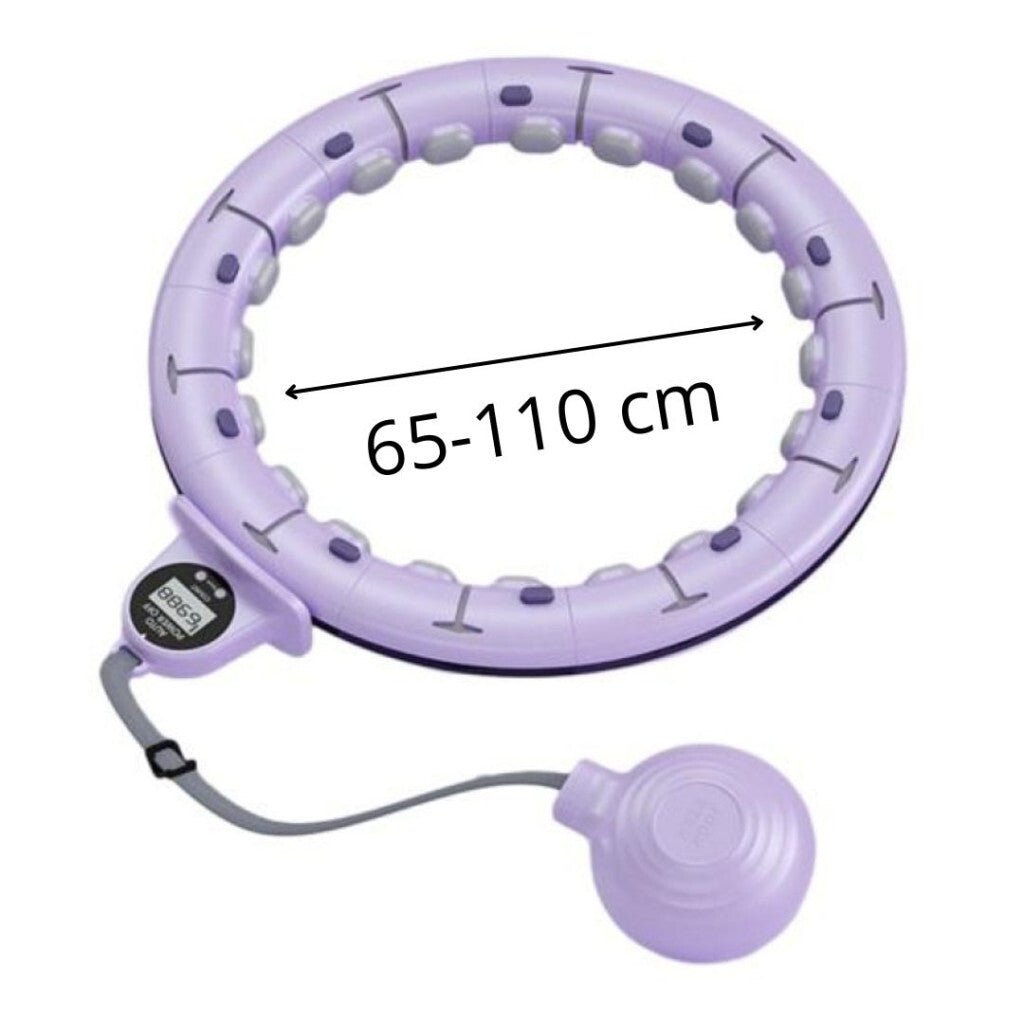 Blux Okos Hulahopp Karika Súllyal – Állítható Méretű max. 110 cm, Lila, Alakformáló Fitness Karika - BShopy