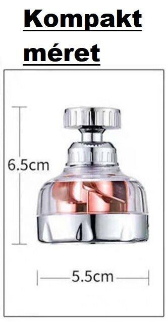 Blux Víztakarékos Csapfej Mosogatóra - Bronz Színű, 360° - ban Forgatható, Szűrős Csapátalakító - BShopy360 fokban forgó csapfejBlux víztakarékos csapfejcsaptelep kiegészítőEM2221_3