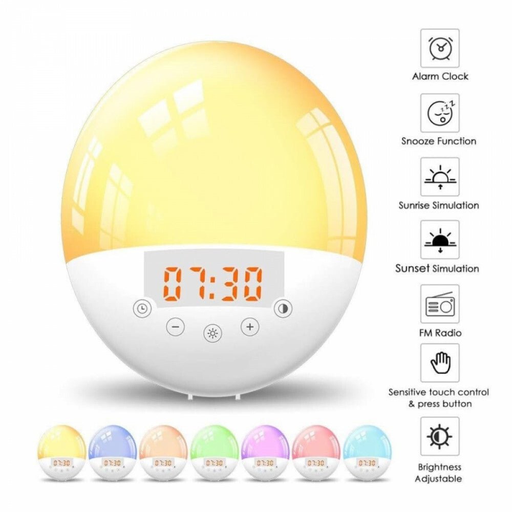 Bshop Ébresztőfény LED Ébresztőóra - Szimulált Napfelkelte, Álomébresztés - BShopy