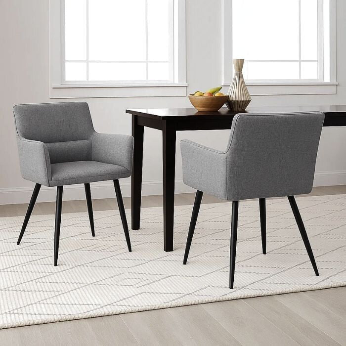 CLIPOP Étkezőszék 2db - Szürke Poliészter - BShopyC - U - DC - G0432DGY_0