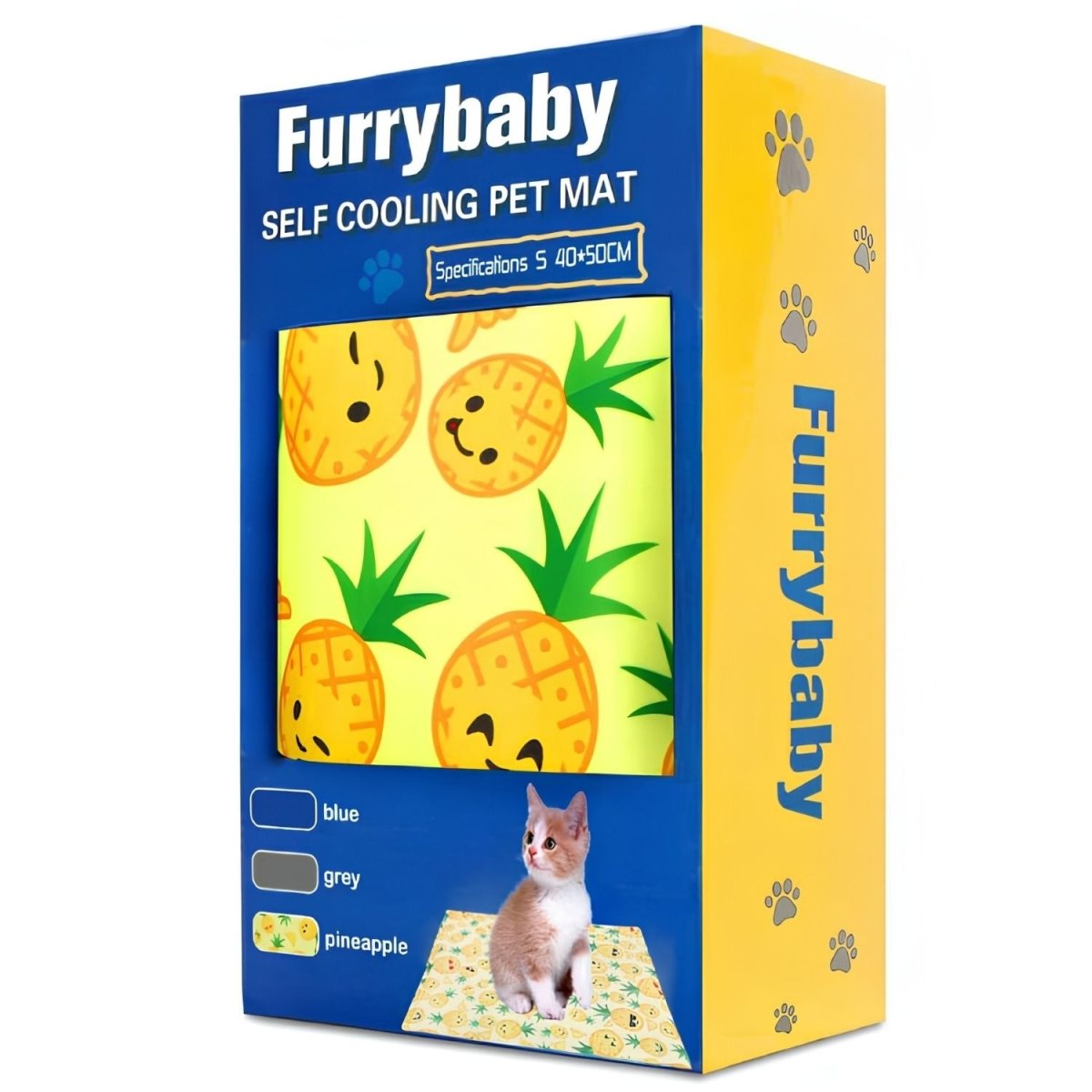 Furrybaby Ananászmintás Hűsítő Matrac Kisállatoknak - Hűtőhatású Fekhely - BShopy