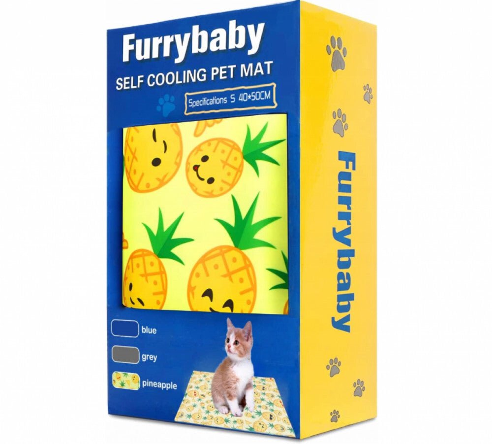 Furrybaby Ananászmintás Hűsítő Matrac Kisállatoknak - XS, Hűtőhatású Fekhely - BShopy