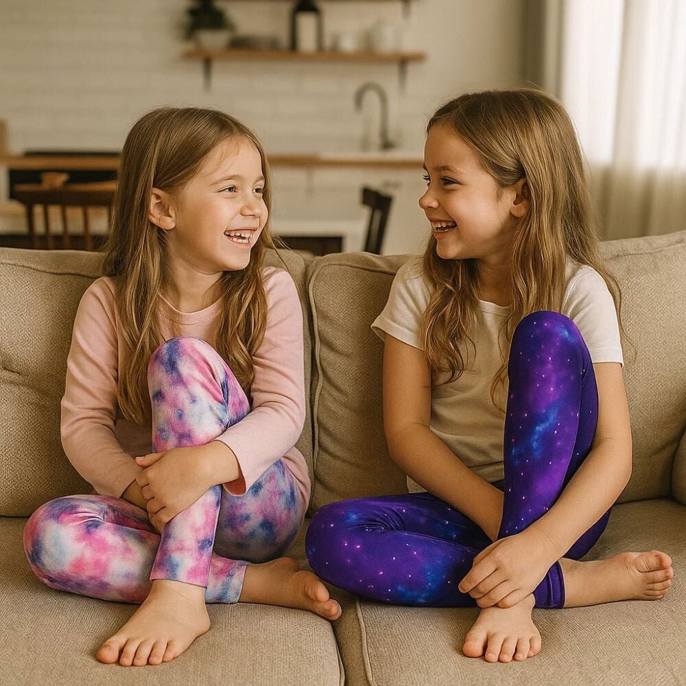 Galaxy Mintás Polárbéléses Téli Gyermek Leggings – 2 db Thermo Nadrág + 2 db Hajgumi (130) - BShopyX001FFYO1N_5