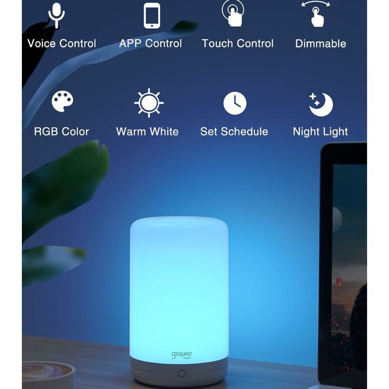 Gosund LB2S Okos RGBW Éjjeli Lámpa - WiFi, Érintésvezérlés, 16 Millió Szín - BShopyX001AKSHGV_2