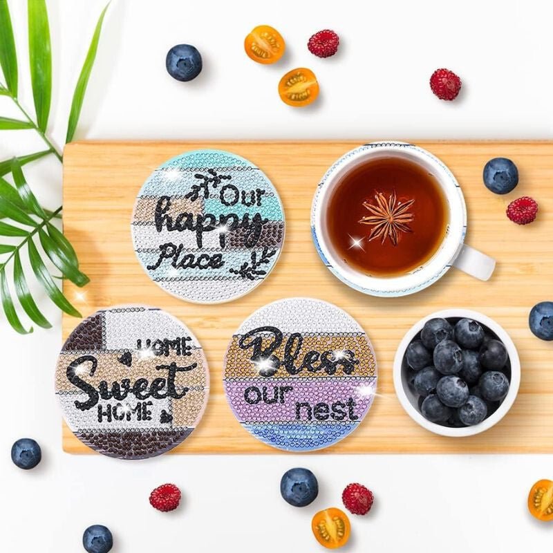 Gyémántfestéses Poháralátét - Kreatív DIY Szett - BShopyX001QTEWVZ_4