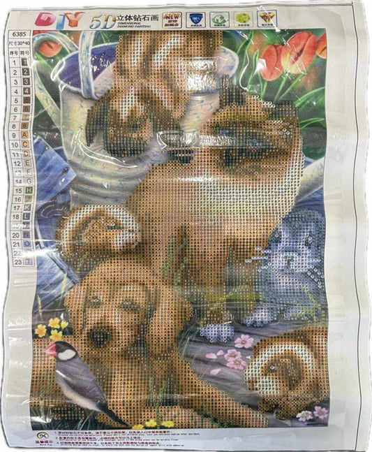 Gyémántfestő Készlet Macskák és Kutyák Mintával - Kreatív Hobbi és Dekoráció - BShopyX0010PK2HD_0