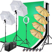 Profesjonalny Zestaw Fotograficzny Hakutatz z Lampą Pierścieniową i Oświetleniem