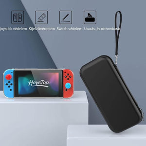 HEYSTOP Nintendo Switch Védőszett - Fekete, Ütésálló Tok és Tartozékok - BShopy