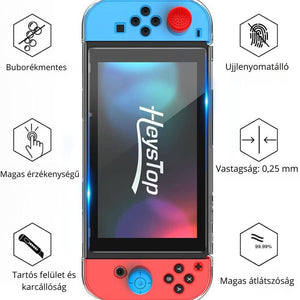 HEYSTOP Nintendo Switch Védőszett - Fekete, Ütésálló Tok és Tartozékok - BShopy