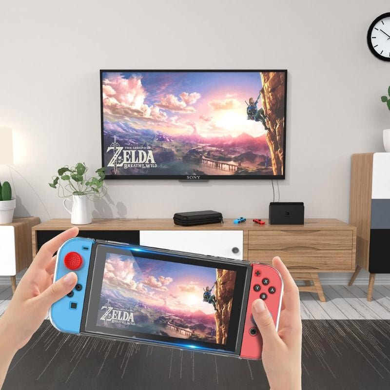 HEYSTOP Nintendo Switch Védőszett - Fekete, Ütésálló Tok és Tartozékok - BShopy