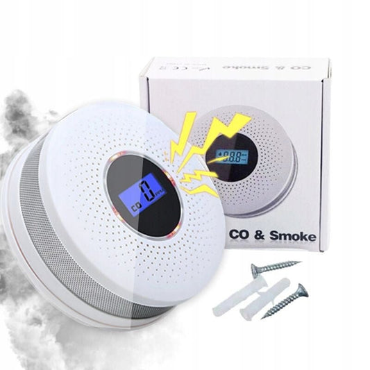 JKD 512COM LCD Kijelzős Szén - Monoxid és Füstérzékelő, Hang És Fényriasztással - 1db - BShopy06977547960408_0