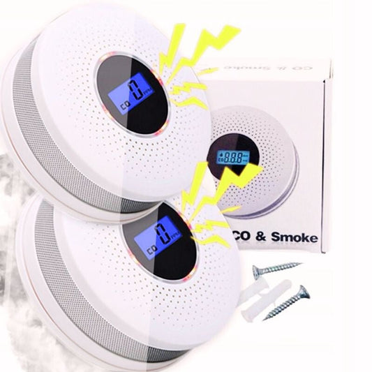 JKD 512COM Szén - Monoxid és Füstérzékelő LCD Kijelzővel, 85 dB Hangriasztással - 2 db - BShopy06977547960583_0