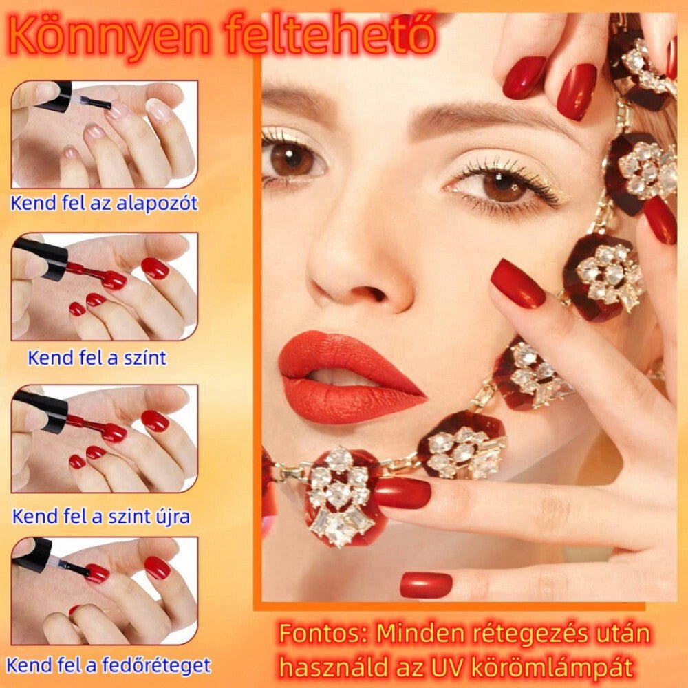 KASTINY 6+3 db - os Gél - lakk Készlet - Teljes Manikűr Szett Otthoni Használatra - BShopyX001BL50HD_2