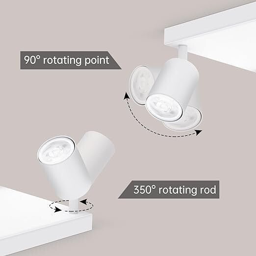 Ketom Forgatható, Állítható 4 Irányú LED Mennyezeti Sportlámpa (Fehér) - BShopy744591315944_4