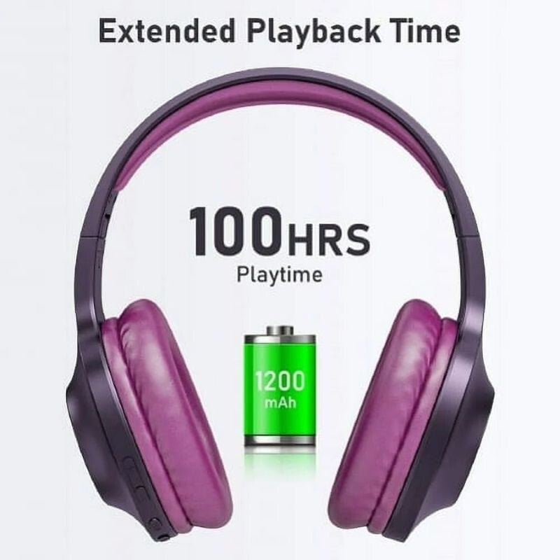 LETSCOM H10 Bluetooth Fejhallgató Over - Ear – Lila, Vezeték Nélküli - BShopy